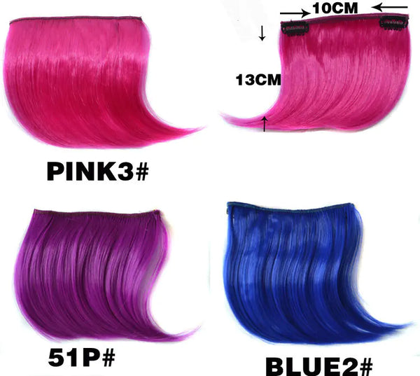 Colorful Bangs and Gradient Hair Extensions Pieces